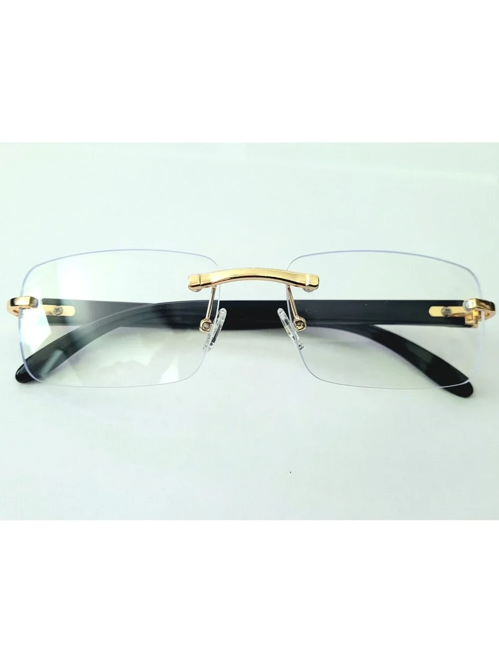 Piccadilly Gold Clear Horn Decor Gradient Designer Sunglasses